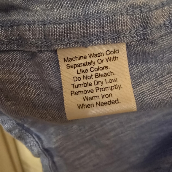 Light Blue Casual Button Down Shirt - Picture 6 of 6